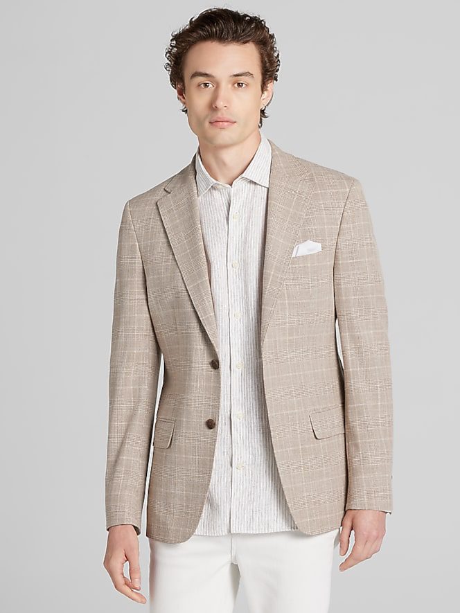 TMW_10P0_65_CALVIN_KLEIN_SPORT_COATS_TAN_PLAID_MAIN