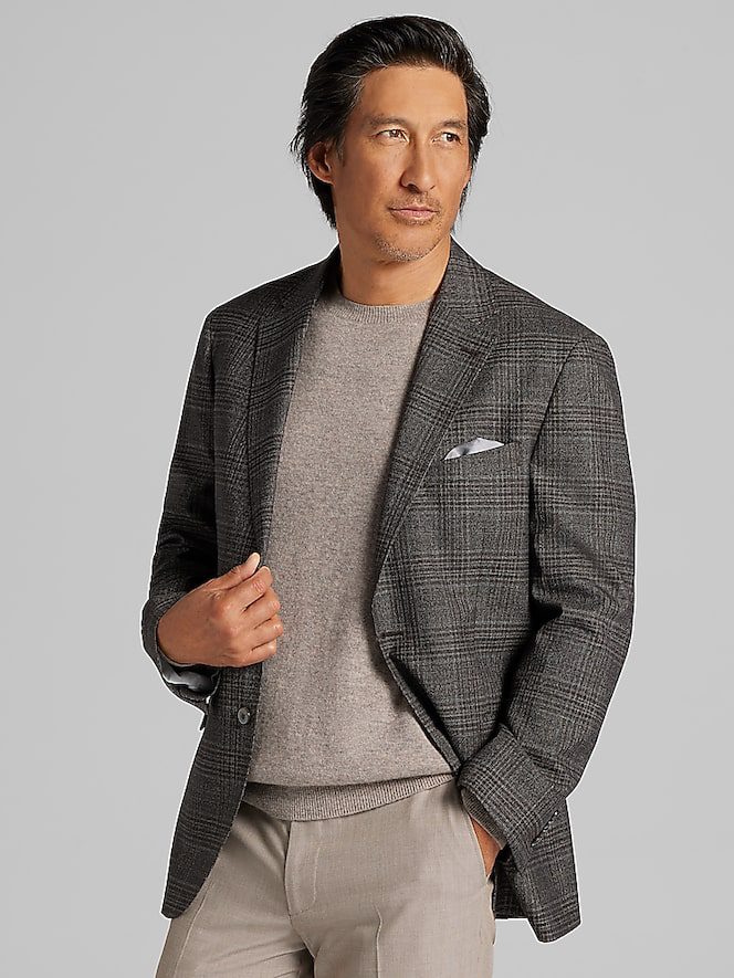 TMW_17B0_63_JOSEPH_ABBOUD_SPORT_COATS_BROWNGREY_PLAID_MAIN