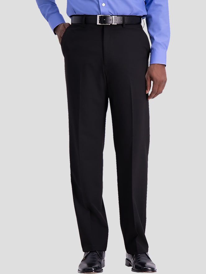 TMW_235W_02_HAGGAR_DRESS_PANTS_BLACK_SOLID_MAIN