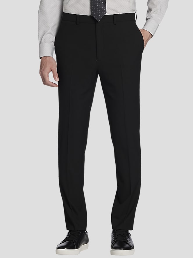 TMW_32AB_02_CALVIN_KLEIN_SUIT_PANTS_BLACK_SOLID_MAIN
