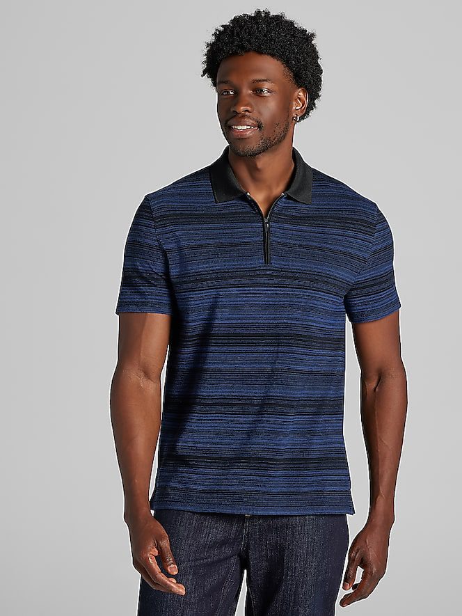 TMW_6BK6_41_AWEARNESS_KENNETH_COLE_POLO_SHIRTS_BLACKNAVY_MAIN