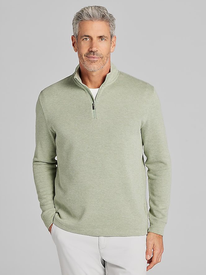 TMW_6RZT_09_JOSEPH_ABBOUD_QUARTER_ZIP_BASIL_HEATHER_MAIN